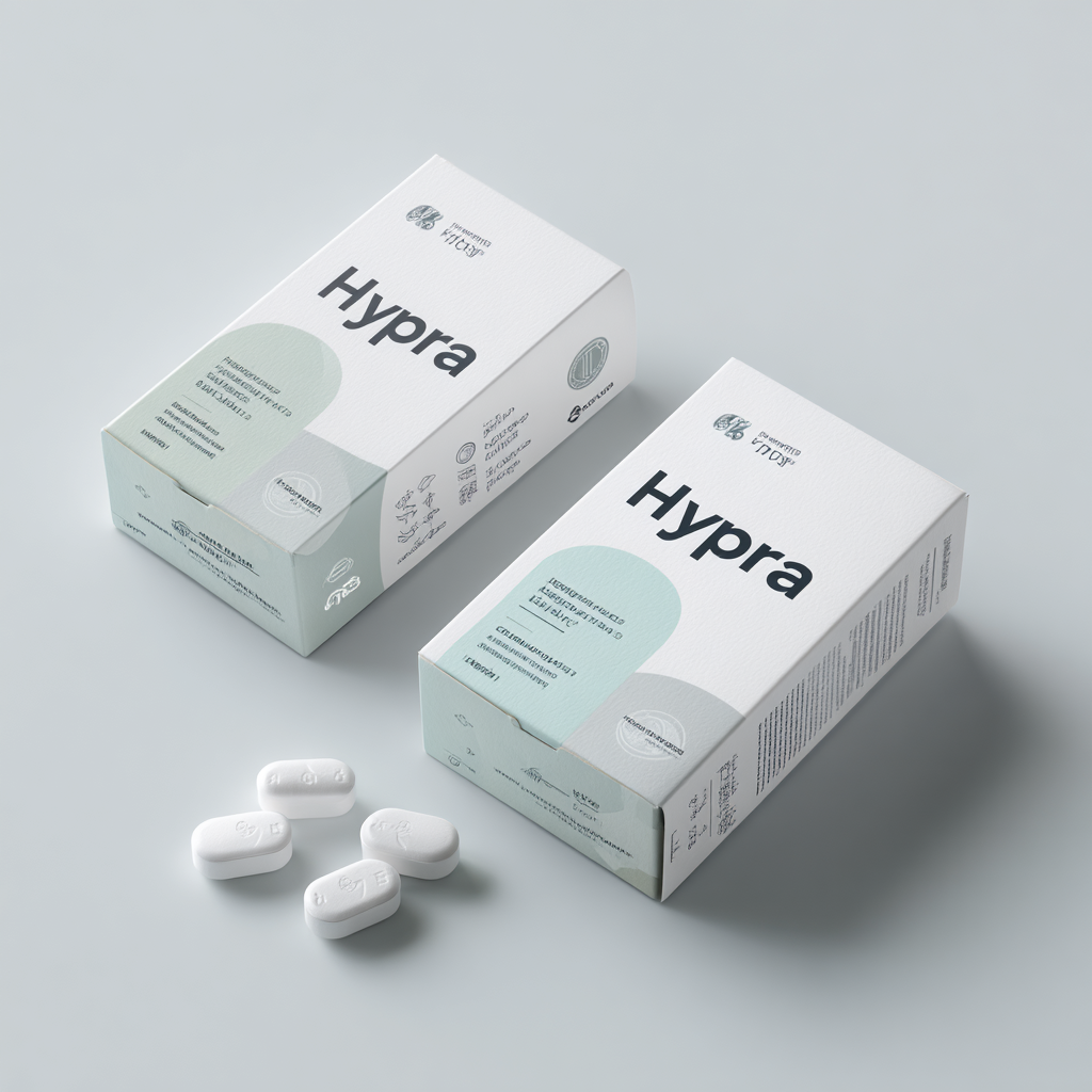 Hypra premium natural supplement bottle with gradient design